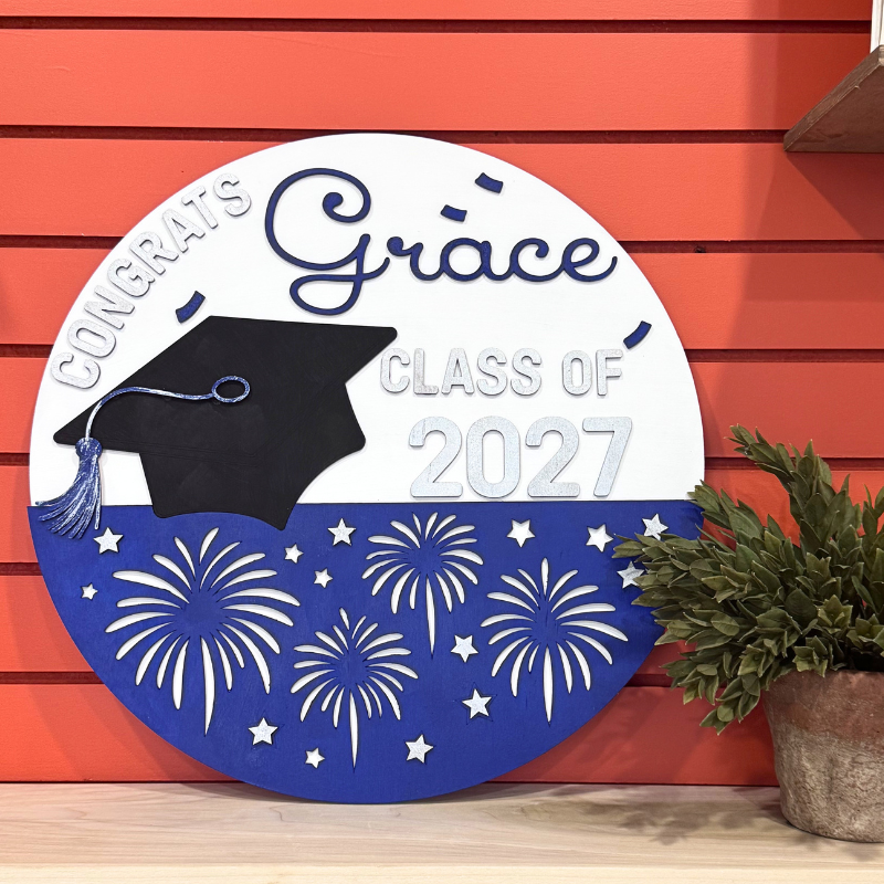 Graduating Class Congrats | Personalized | Round Sign