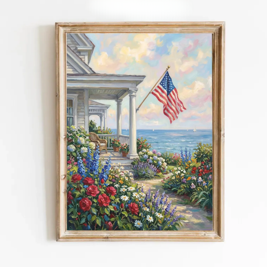 Patriotic Porch | Crushed Glass Epoxy