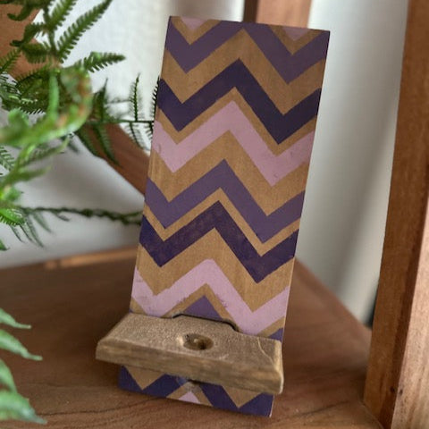 Wood Phone Stand - Chevron - DIY0083S