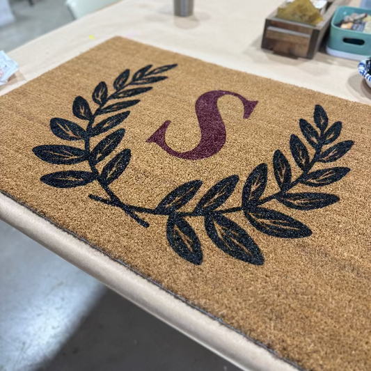 InitialandLeavesDoormat