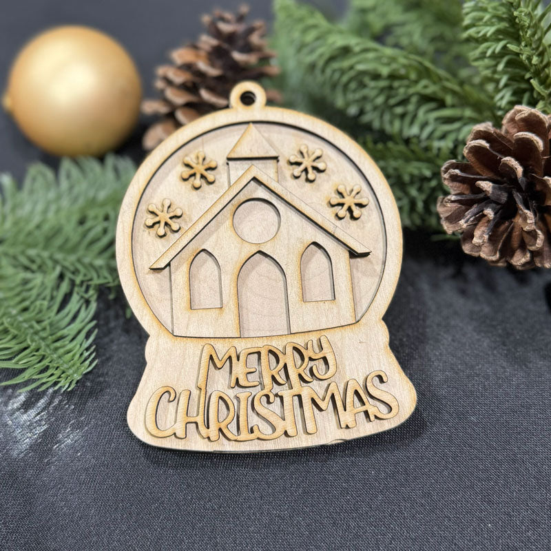 Ornament - Merry Christmas Snowglobe