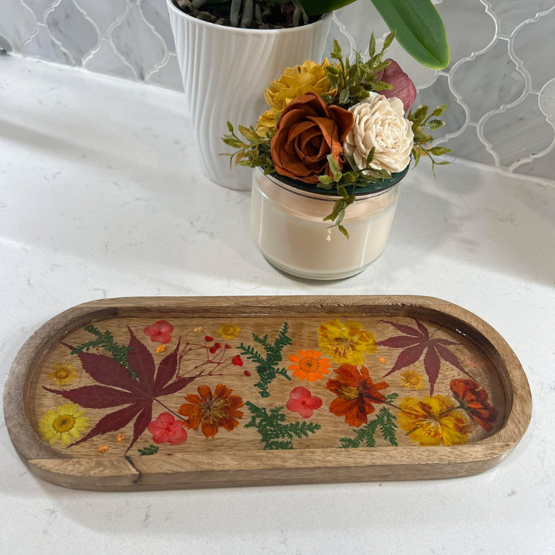 Pressed Flower Resin Tray- April 22nd Event