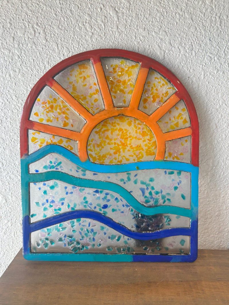 Glass - Crushed Glass Suncatcher Sunset - DIY0067S