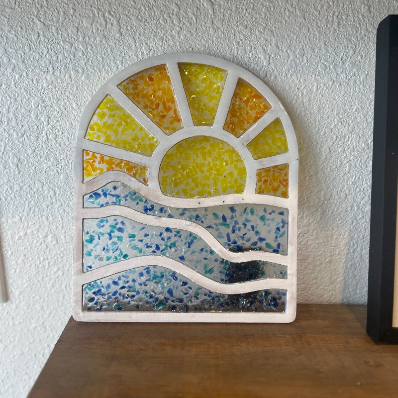 Glass - Crushed Glass Suncatcher Sunset - DIY0067S