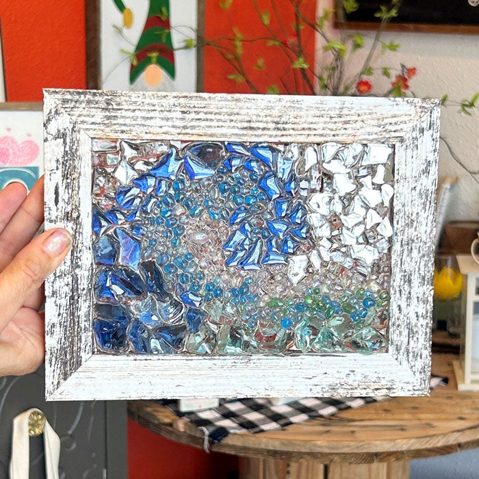 Small Wave Crushed Glass Frame