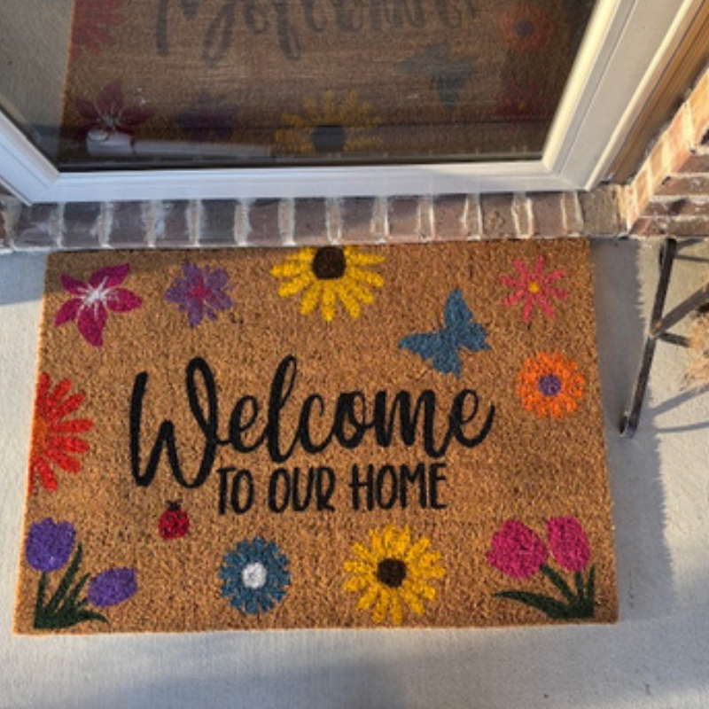 Doormat - Welcome To Our Home Floral