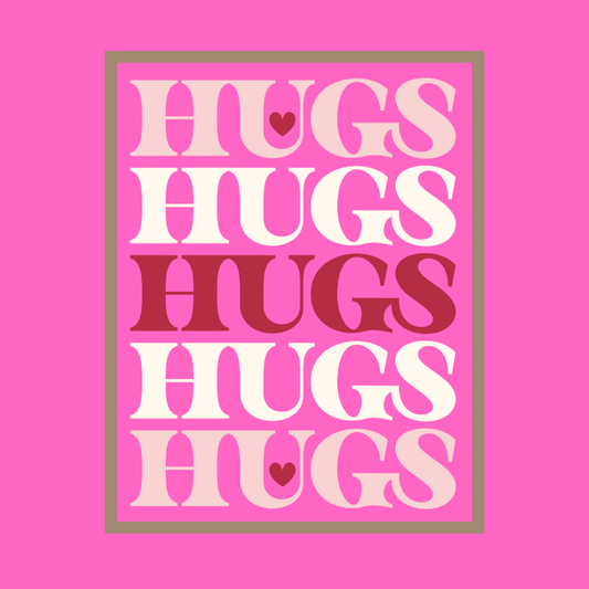 Square Sign - Hugs- DIY0555S