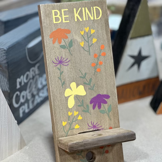 Wood Phone Stand - Be Kind - DIY0139S