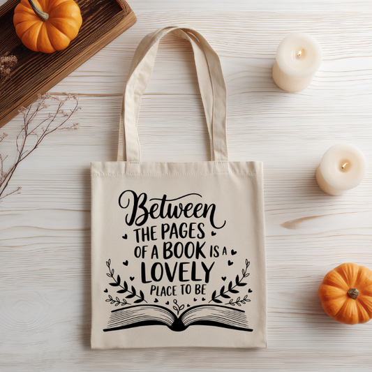 Between The Pages Of A Book- Canvas Bag- DIY0122S