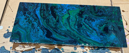 Epoxy Paint Pour Board Blue