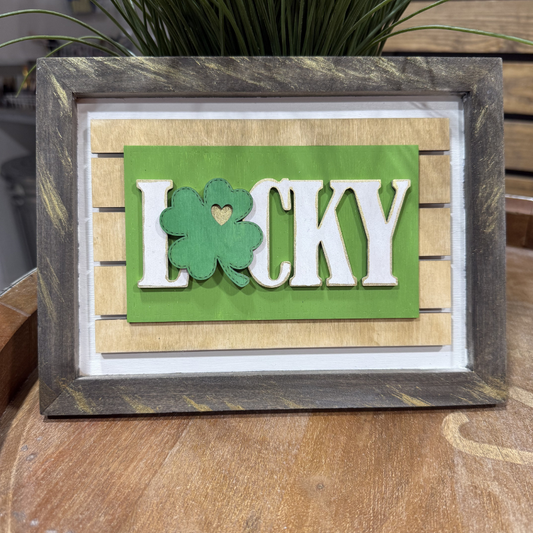 Framed Sign- Lucky