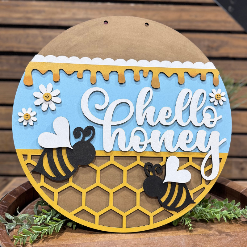 Hello Honey - Round Sign