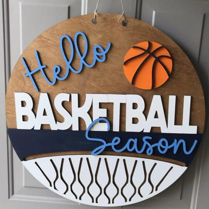 Basketball Season - Round Sign