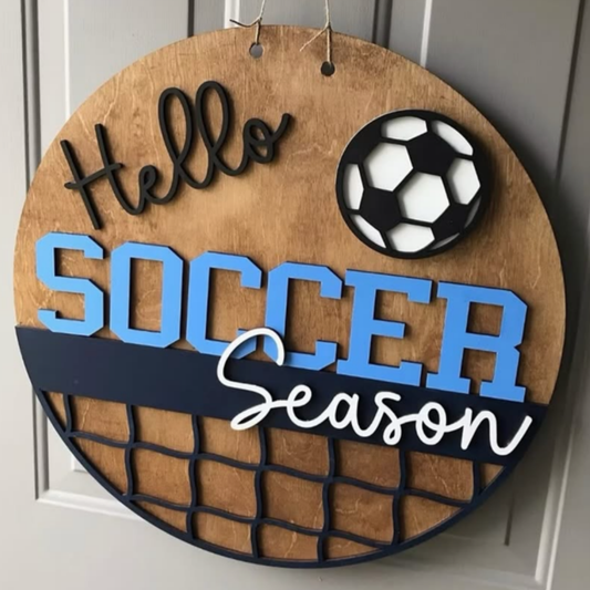 Soccer Season - Round Sign