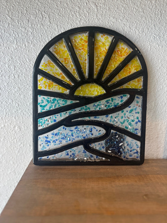 Crushed Glass Suncatcher Sunset - Glass - DIY0067S