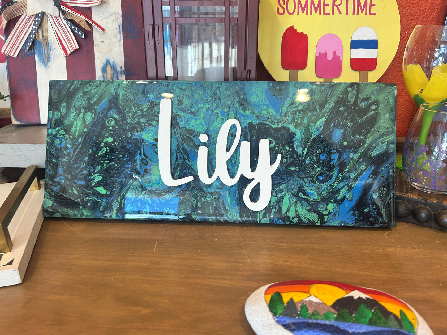 Monogram Paint Pour Board- Epoxy - DIY0112S