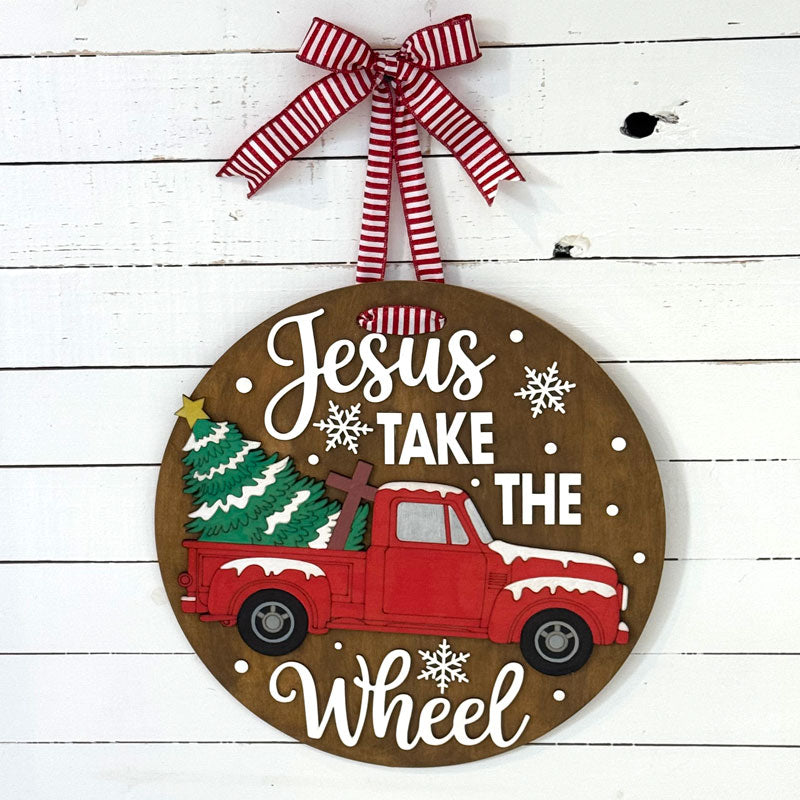 Round Sign - Jesus Take the Wheel