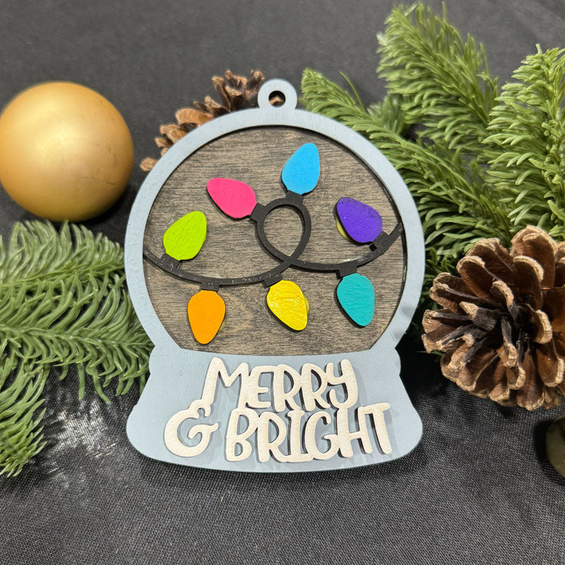 Ornament - Merry & Bright Snowglobe