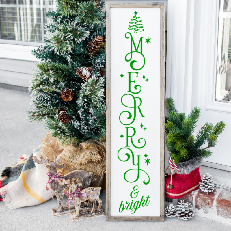 Porch Sign - Merry And Bright - DIY0211S