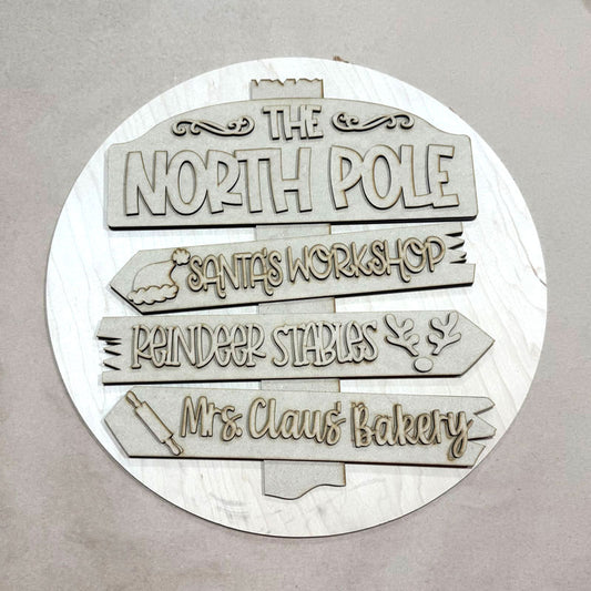 Round Sign - North Pole