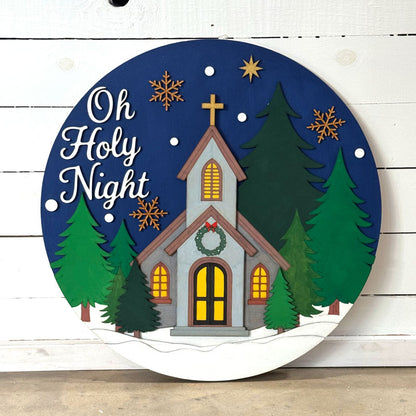 Round Sign - Oh Holy Night