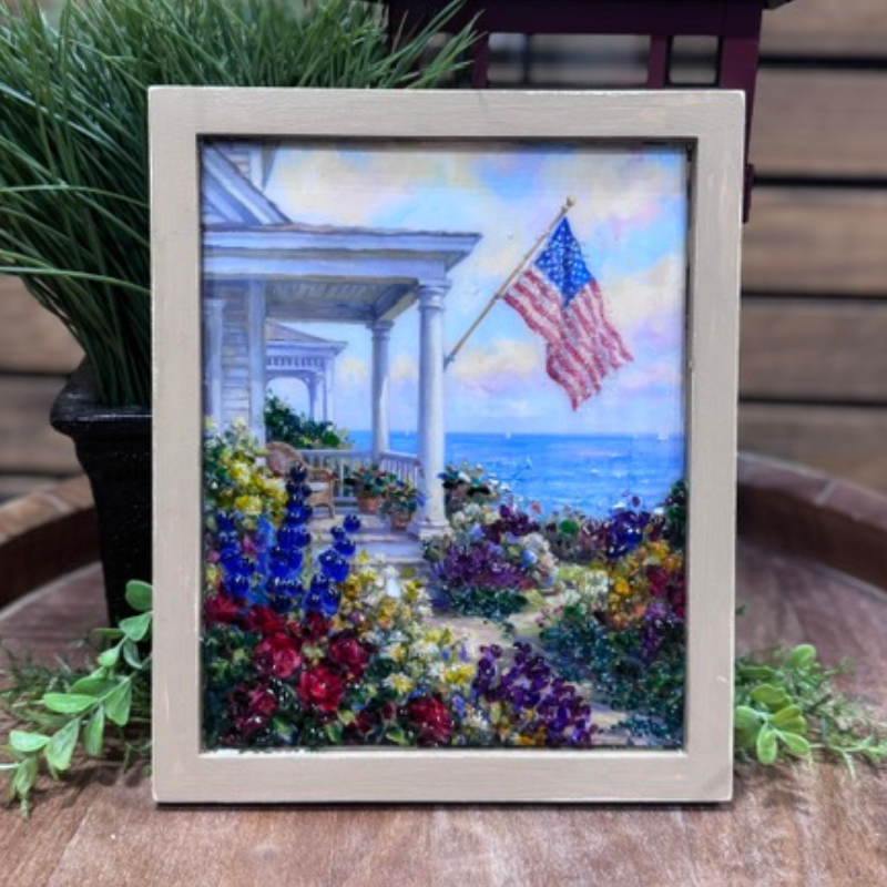 Patriotic Porch | Crushed Glass Epoxy