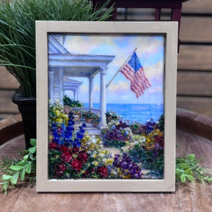 Patriotic Porch | Crushed Glass Epoxy