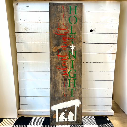 Silent Night - Porch Sign - DIY0095S