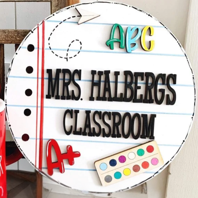 Teacher Room Sign | Round Sign