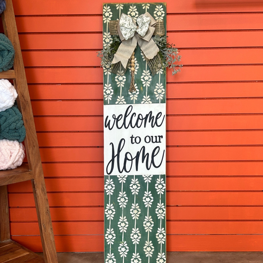 Porch Sign- Welcome To Our Home Rustic Spring