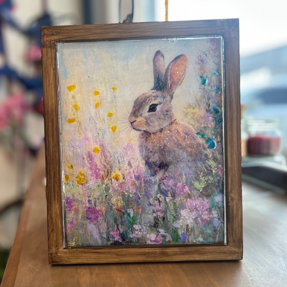Wildflower Bunny - Crushed Glass Epoxy