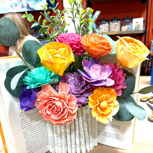 Book Vase - Sola Flowers - DIY0088S